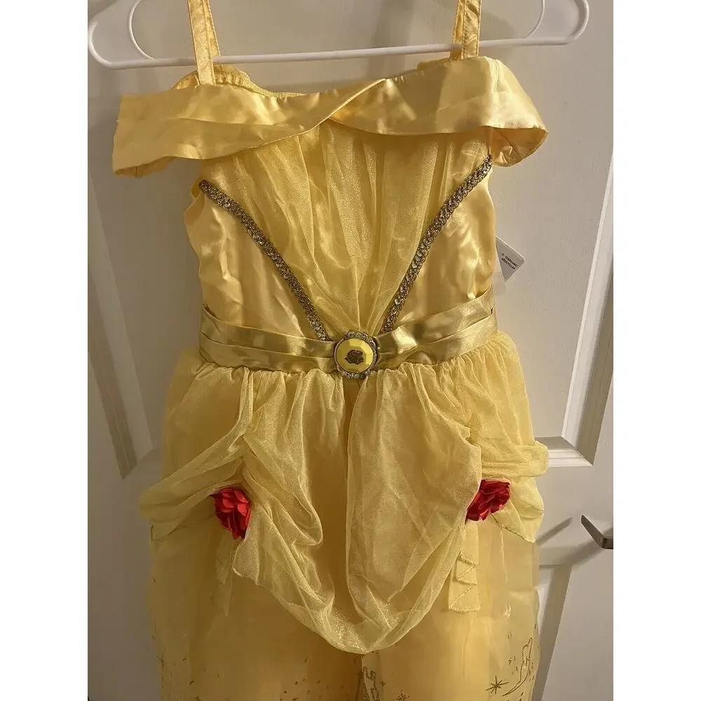 NWT Disney Princess Belle Dress Up Girls Size 9/10 with wand BEAUTY & THE‎ BEAST - Picture 3 of 10
